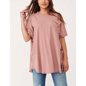Free People Mauve Short Sleeve Tee